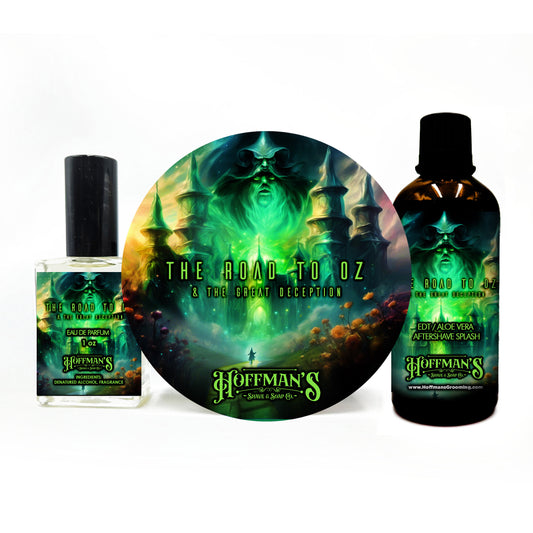 The Road to Oz "Honey Crusted Roasted Pistachio, Almond Cream" Shaving Trio 3pc Set