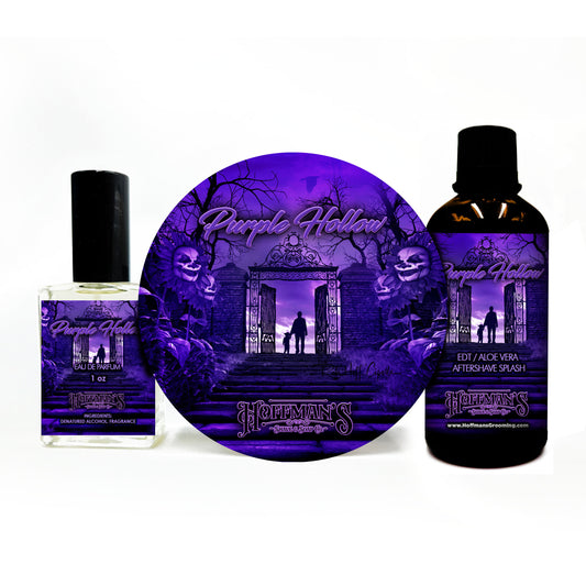 Purple Hollow (Winter Plum & Amber) Shaving Trio 3pc Set