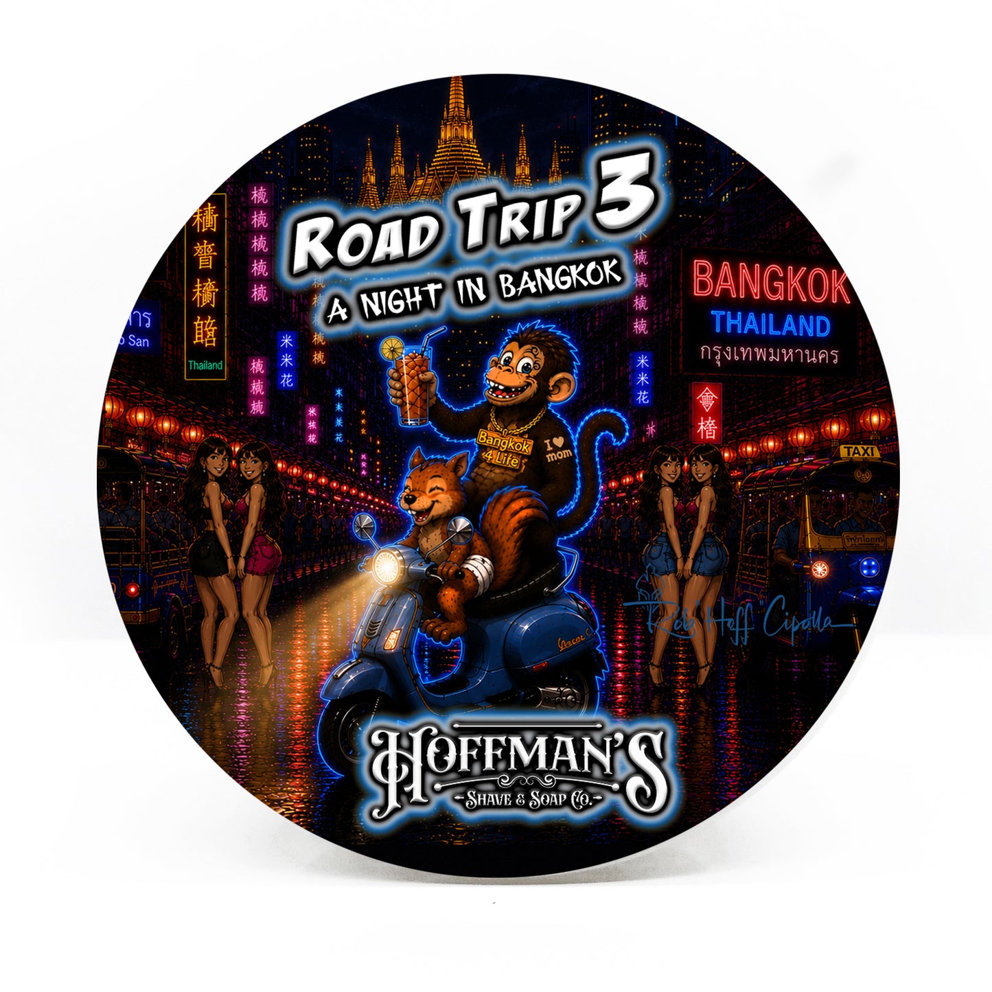 Road Trip 3 (Pineapple, Mango, Grapefruit, Apple, Vanilla) Shave Soap 4oz