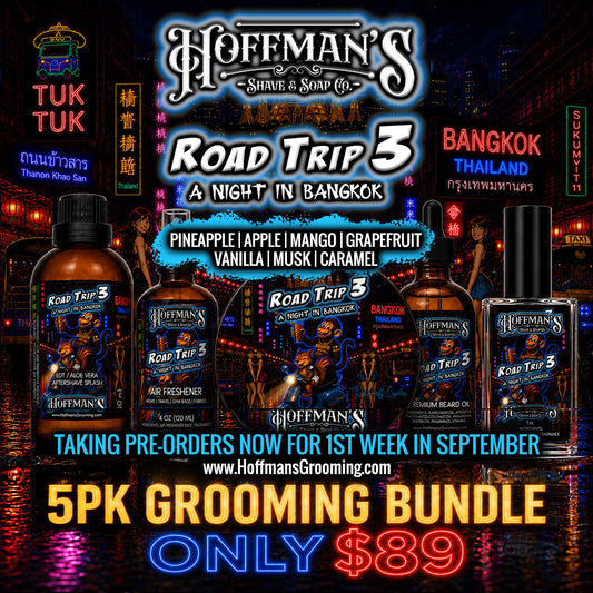 Road Trip 3 (Pineapple, Mango, Grapefruit, Apple, Vanilla) 5Pk Grooming Bundle