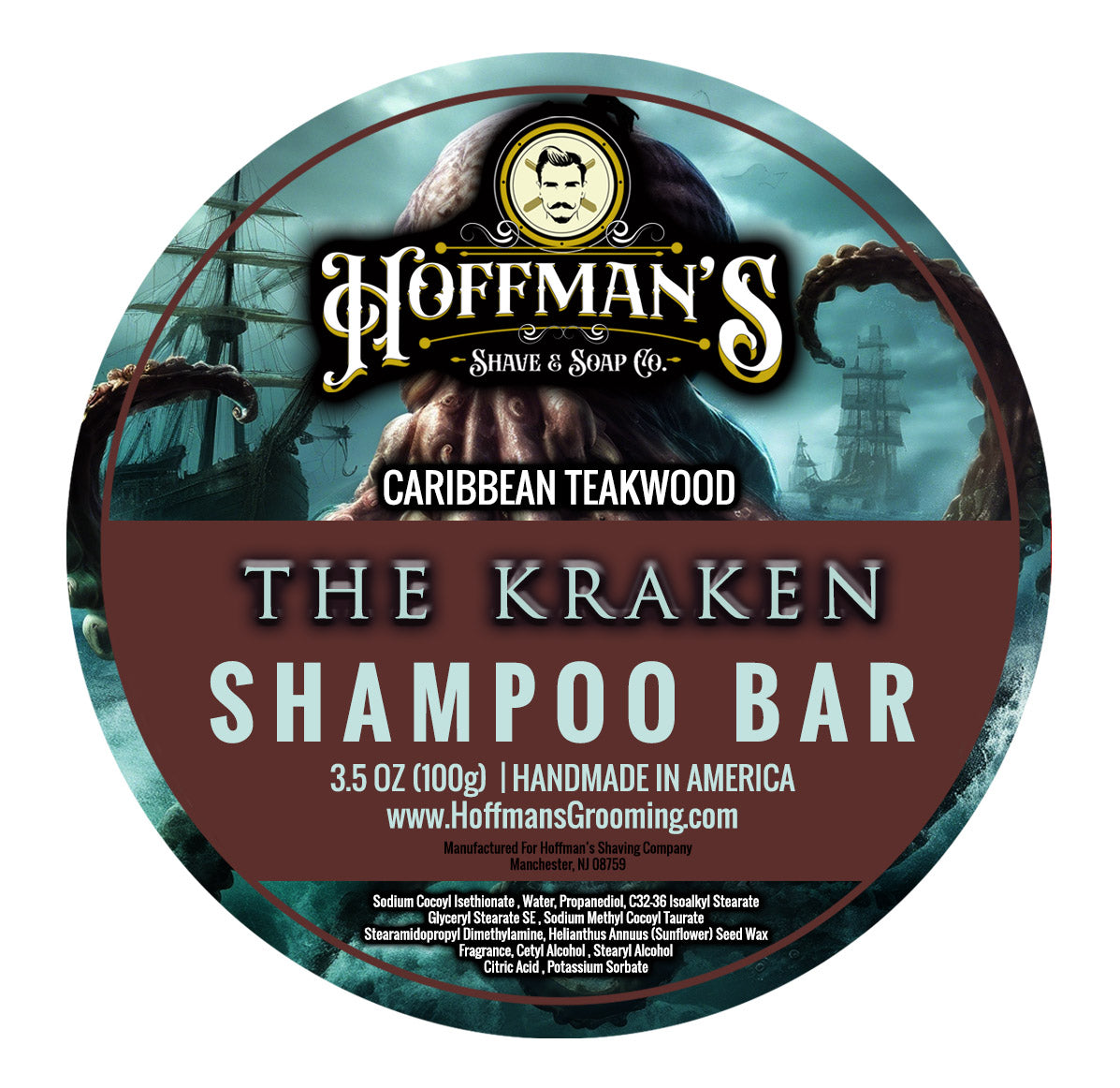The Kraken (Caribbean Teakwood) Shampoo Bar 3.5 oz