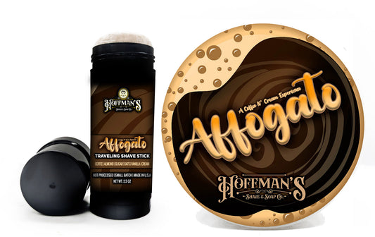 Affogato 4oz Shave Soap & 2.5oz Traveling Shave Stick 2.5oz Bundle