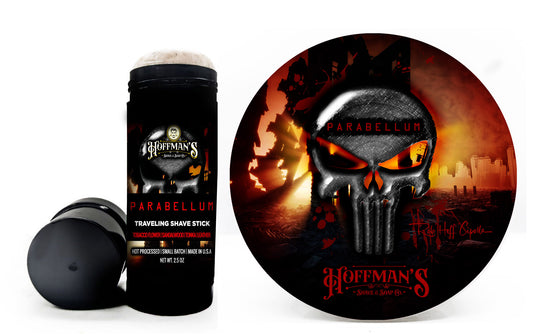 Parabellum 4oz Shave Soap & 2.5oz Traveling Shave Stick 2.5oz Bundle