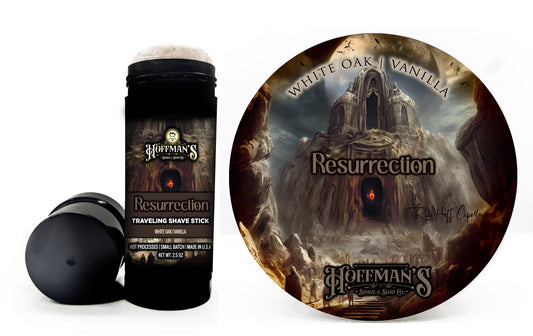 Resurrection 4oz Shave Soap & 2.5oz Traveling Shave Stick 2.5oz Bundle