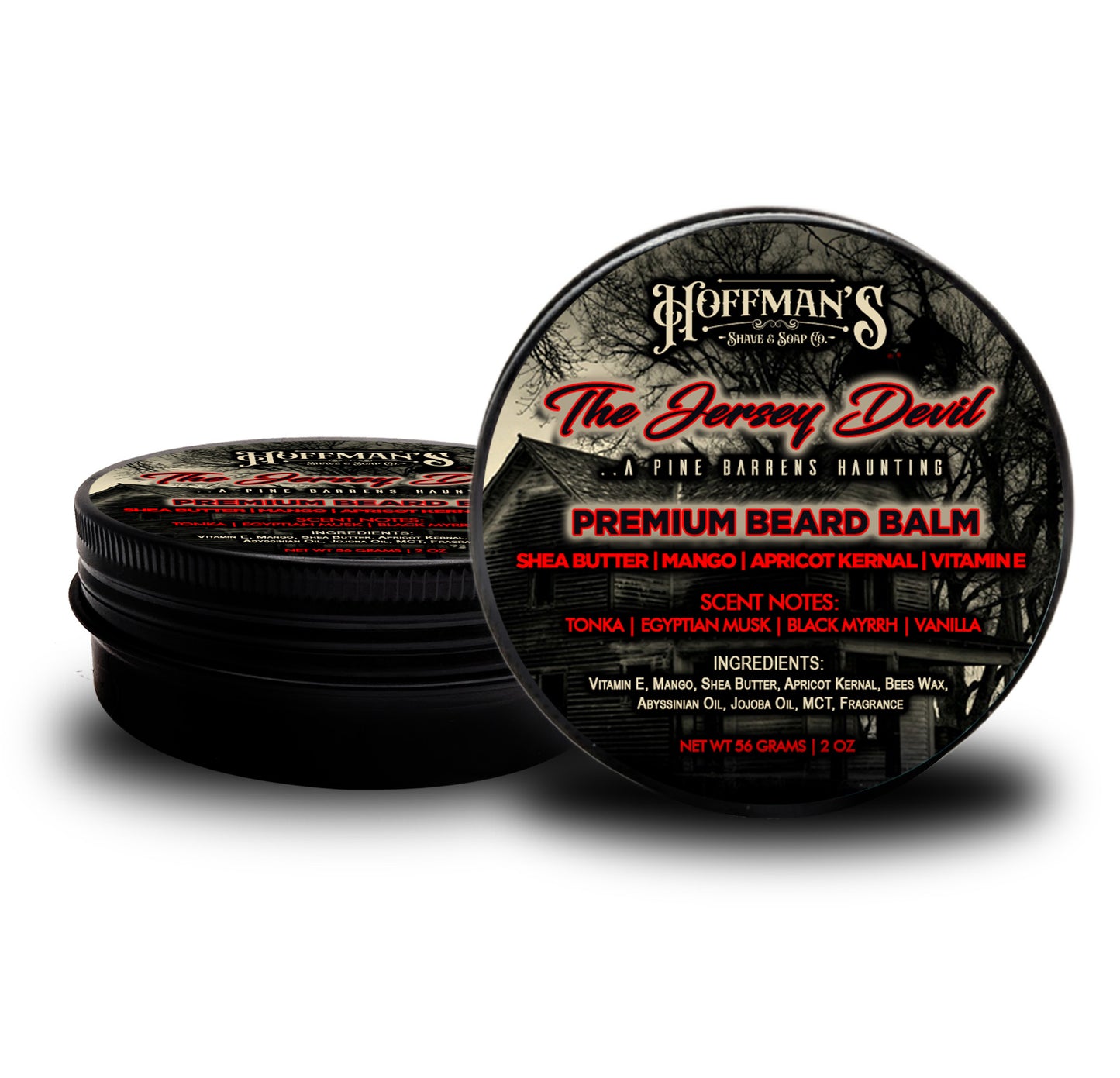 The Jersey Devil (Tonka, Egyptian Musk, Black Myrrh, Vanilla) 2oz Premium Beard Balm