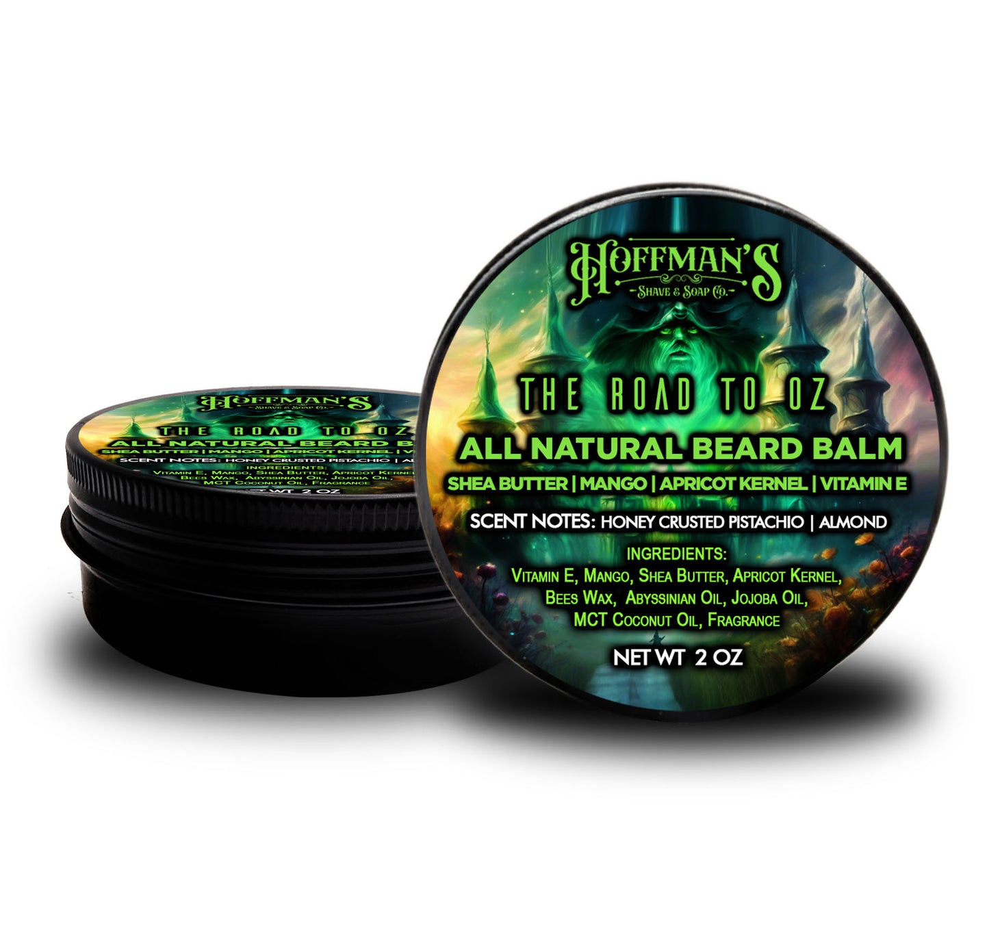 The Road to Oz "Honey Crusted Roasted Pistachio, Almond Cream" 2oz Premium Beard Balm