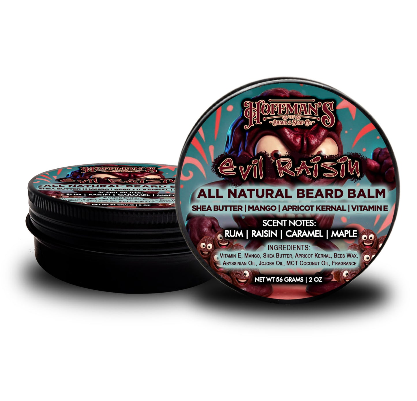 Evil Raisin "Rum, Raisin, Caramel, Maple, Vanilla" 2oz Premium Beard Balm