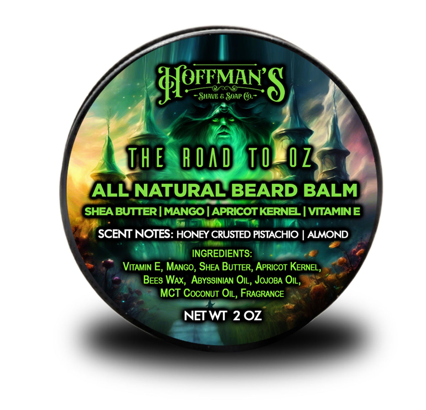 The Road to Oz "Honey Crusted Roasted Pistachio, Almond Cream" 2oz Premium Beard Balm