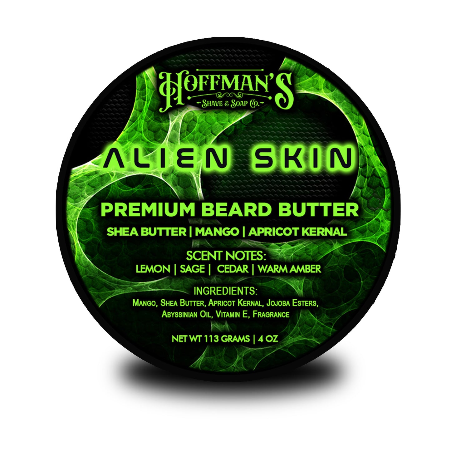 Alien Skin (Lemon, Sage, Cedar, Warm Amber) 4oz Premium Beard Butter