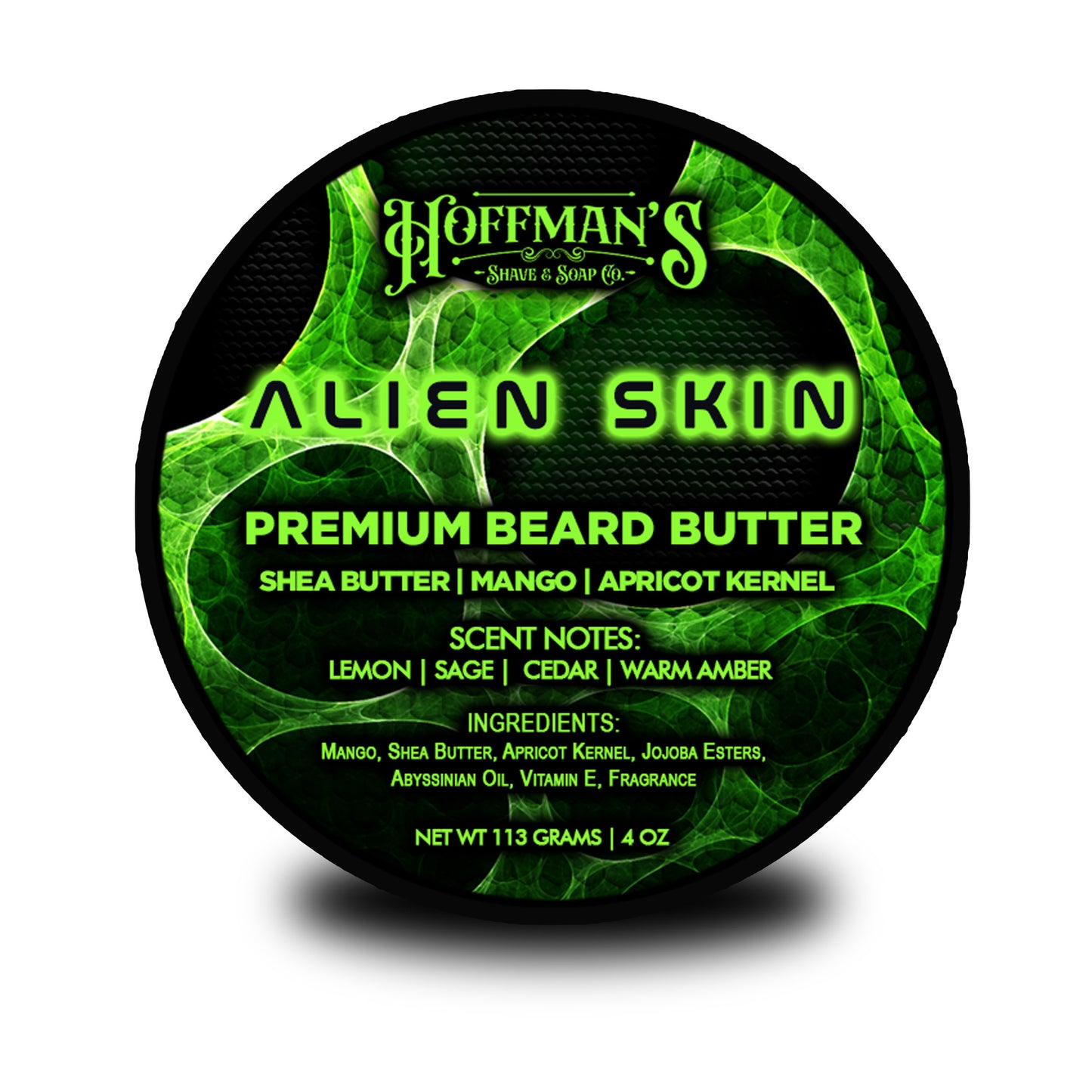 Alien Skin (Lemon, Sage, Cedar, Warm Amber) 4oz Premium Beard Butter