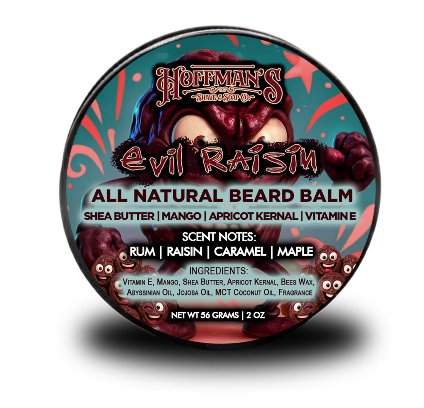 Evil Raisin "Rum, Raisin, Caramel, Maple, Vanilla" 2oz Premium Beard Balm