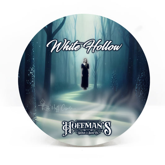 White Hollow (Vanilla, Light Smoke, Cedar, Musk, Amber, Caramel) Shave Soap 4oz