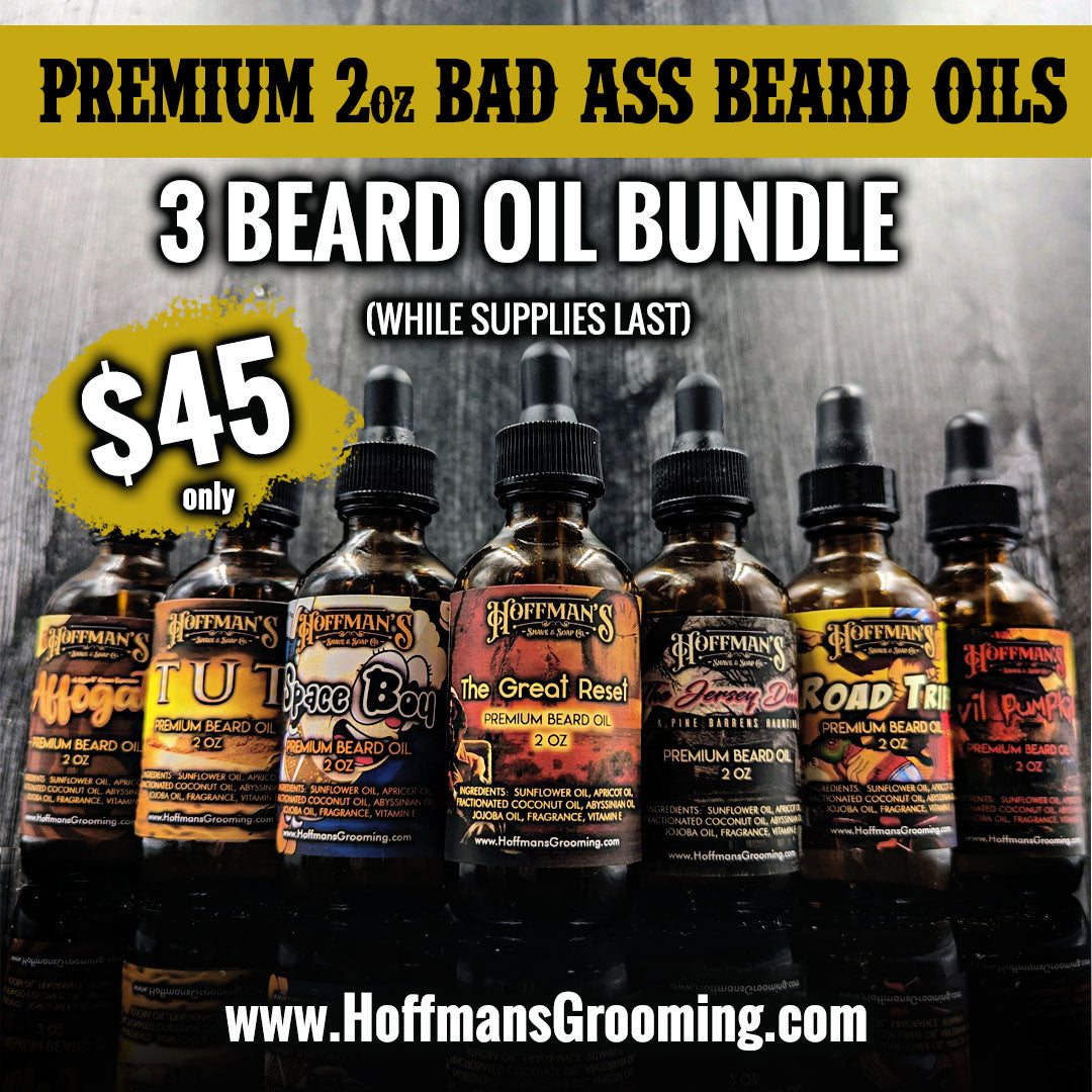 Premium Bad Ass Beard Oil 3pk